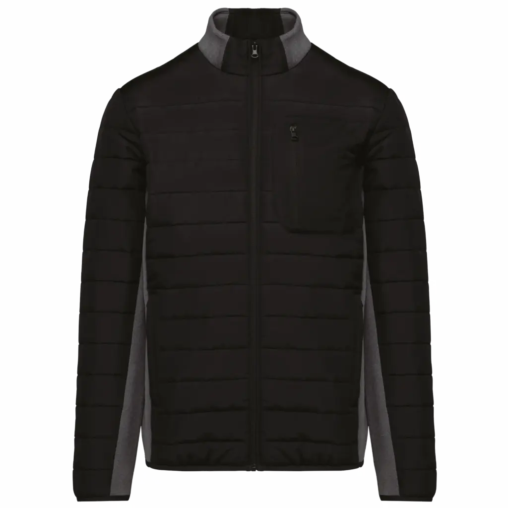 Herenjack van twee stoffen, black / dark grey heather — productfoto 6
