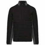 Herenjack van twee stoffen, black / dark grey heather — productfoto 6