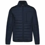 Herenjack van twee stoffen, mid navy / midnight navy heather — productfoto 7