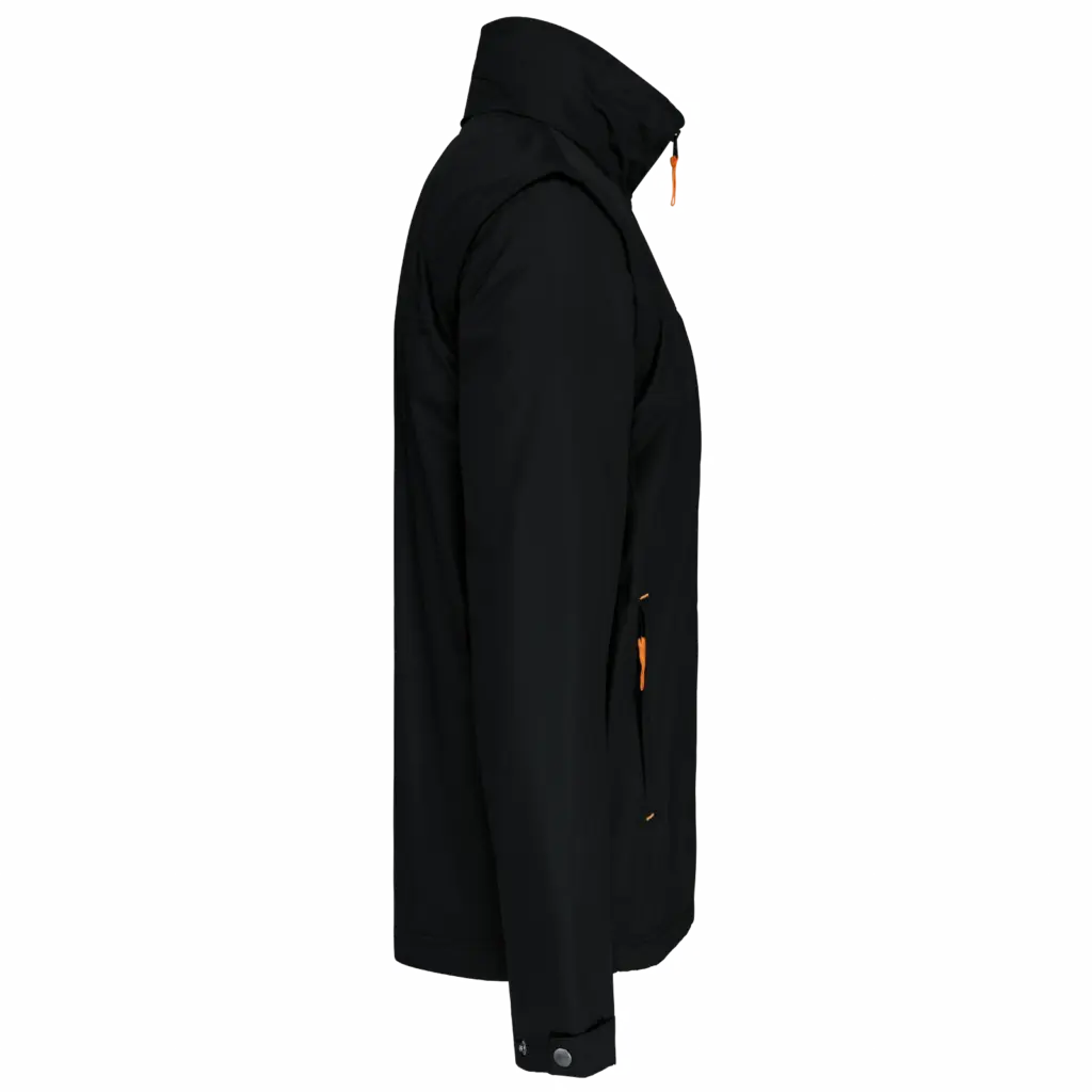 Herenjack met afneembare mouwen, black / orange — productfoto 5