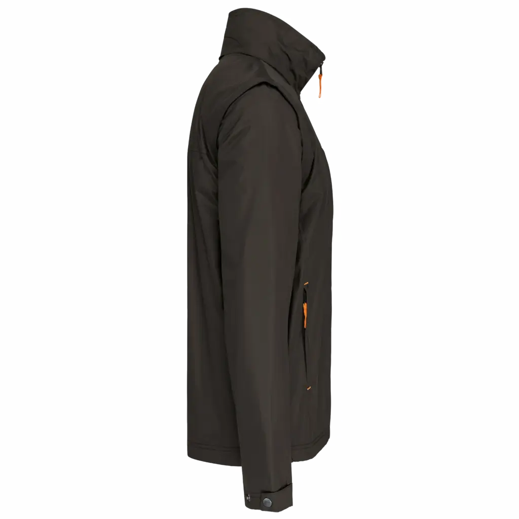 Herenjack met afneembare mouwen, dark grey / orange — productfoto 6