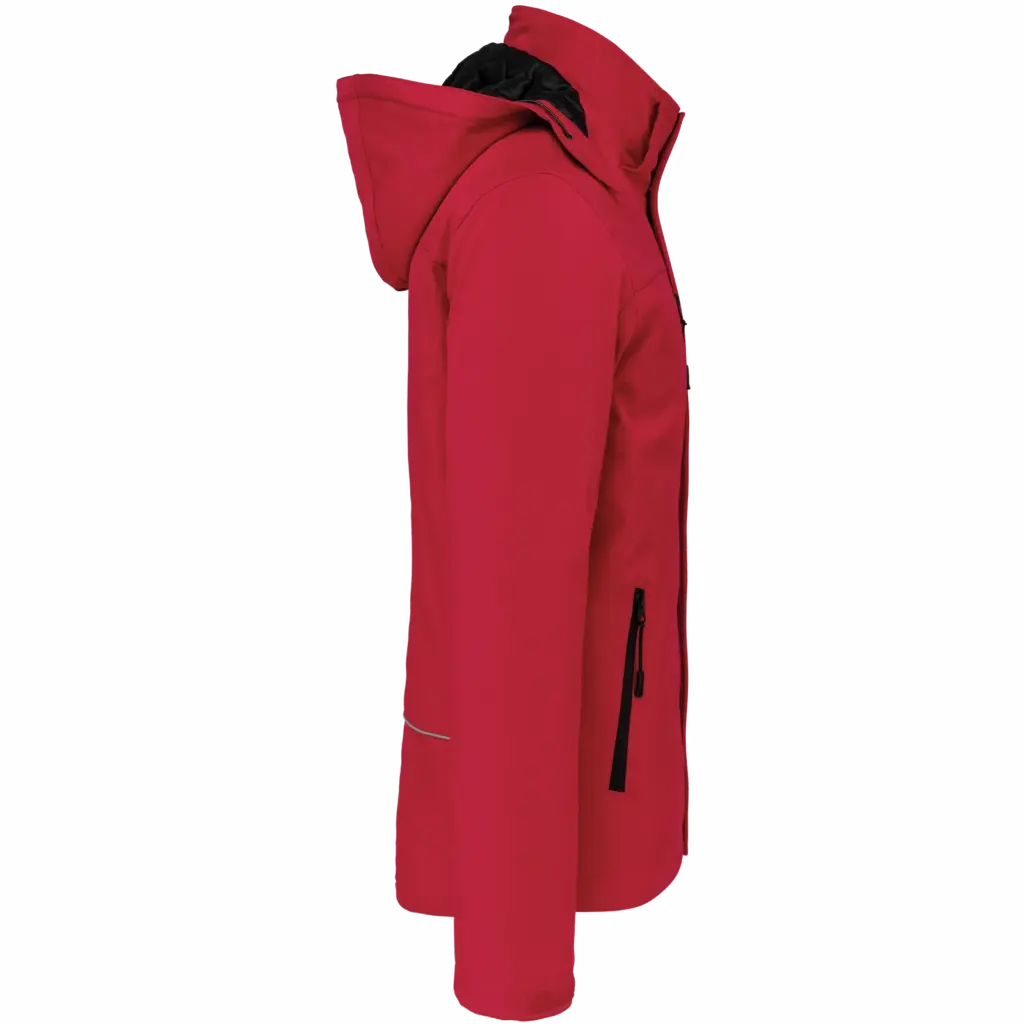 Gewatteerde softshell herenparka met capuchon — productfoto 8