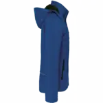 Gewatteerde softshell herenparka met capuchon, dark royal blue — productfoto 6