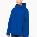 Gewatteerde softshell damesparka met capuchon