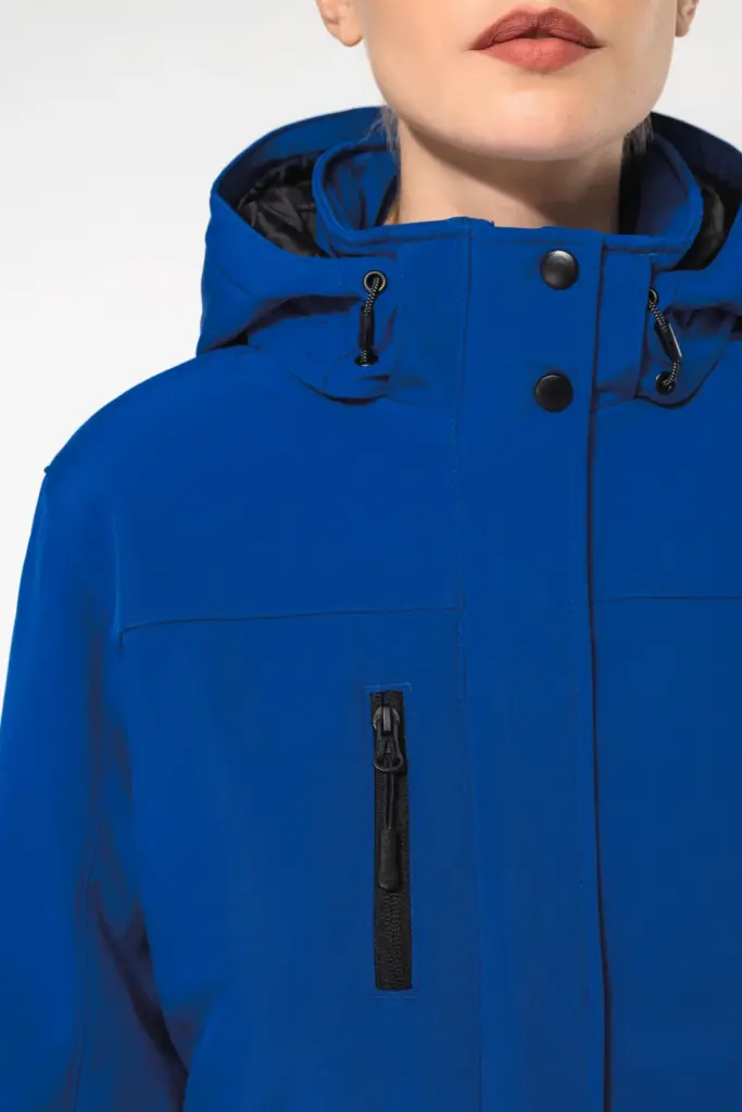 Gewatteerde softshell damesparka met capuchon — productfoto 4