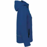 Gewatteerde softshell damesparka met capuchon, dark royal blue — productfoto 6