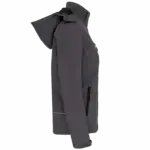 Gewatteerde softshell damesparka met capuchon, titanium — productfoto 9