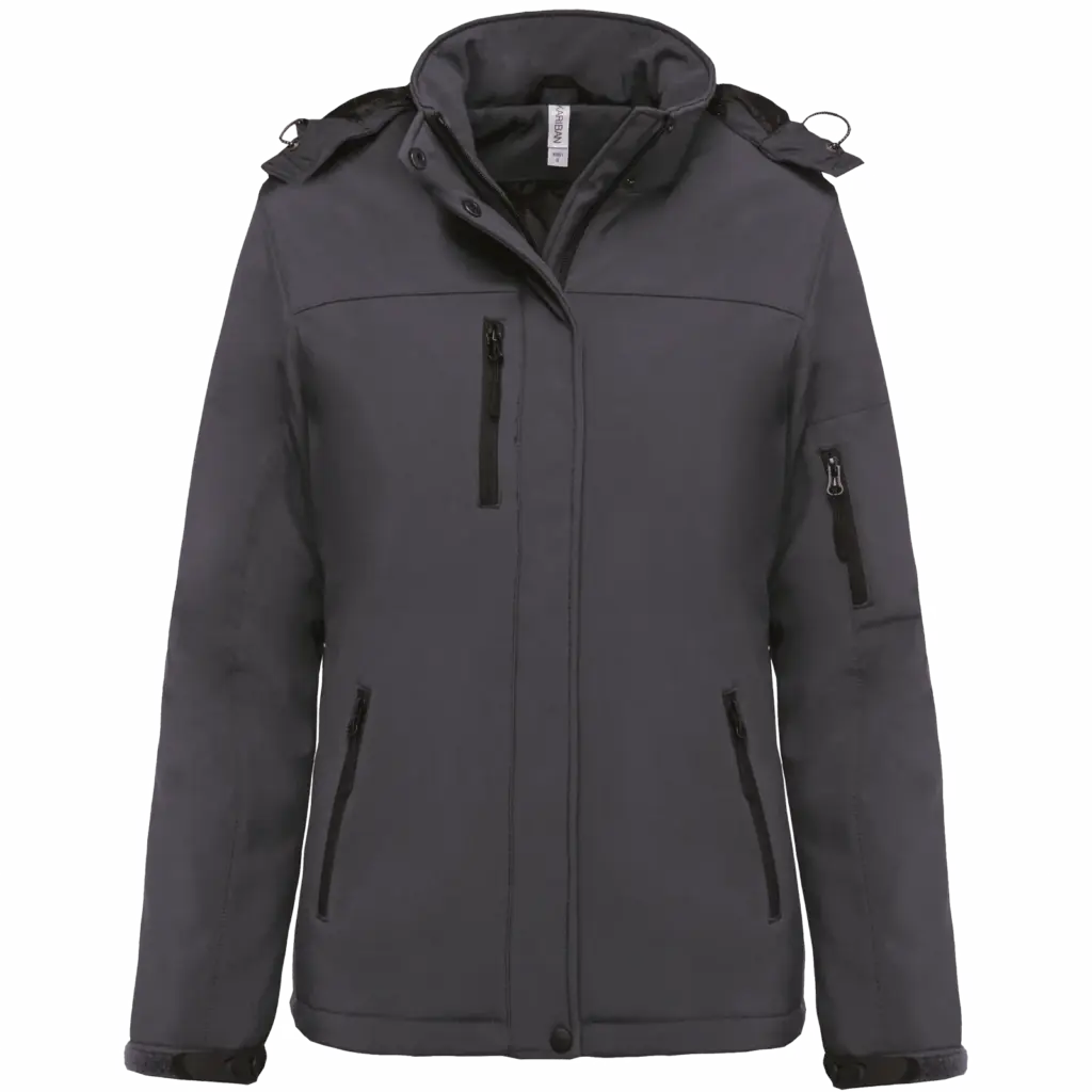 Softshell Parka Damen K651 bedrucken wattiert XS-XXL — Produktfoto 10