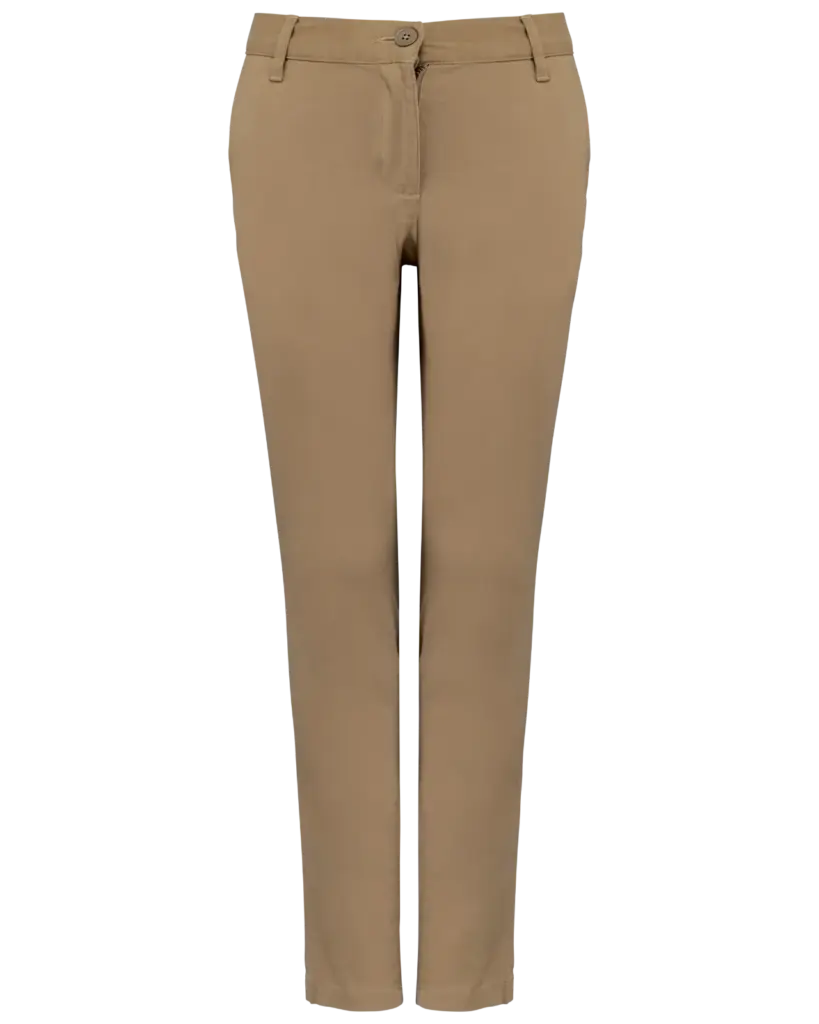 Chinobroek voor meisjes, camel — productfoto 6