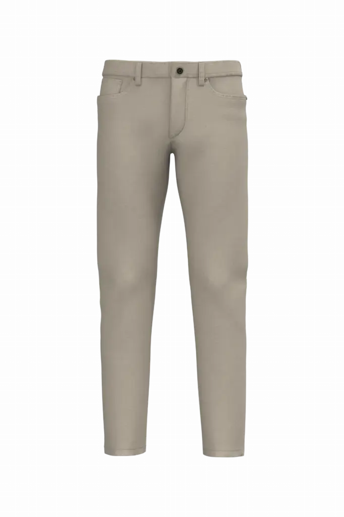 Herenbroek met 5 zakken, washed beige — productfoto 6