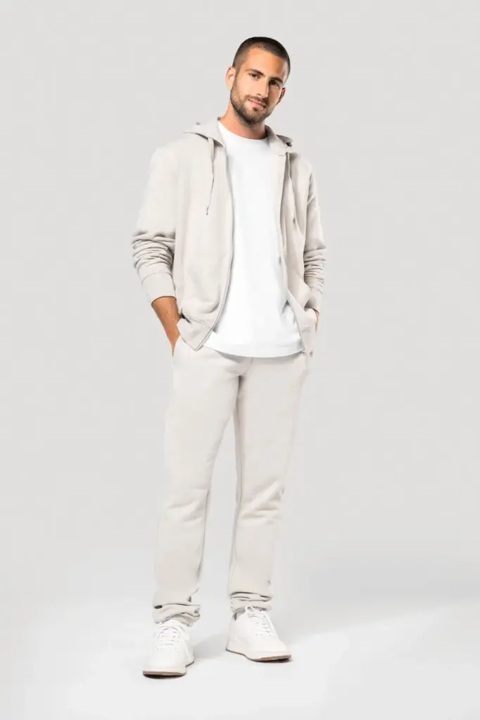 K7025-12_2024 - Hidalgo-werbeartikel Ecologische fleece joggingbroek voor heren — productfoto 3