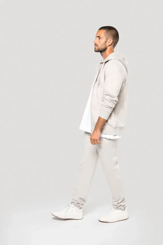 K7025-13_2024 - Hidalgo-werbeartikel Ecologische fleece joggingbroek voor heren — productfoto 4