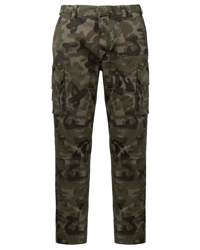 Herenbroek met diverse zakken, olive camouflage — productfoto 10