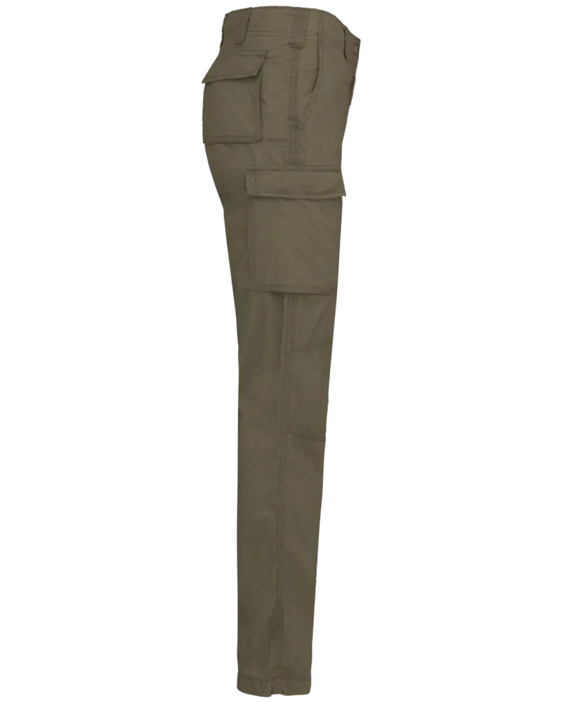 Lichte damesbroek multizakken, light khaki — productfoto 7