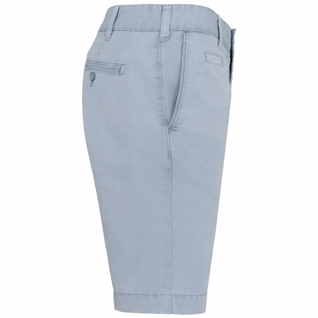 Herenbermuda met verwassen look, washed smoky blue — productfoto 4
