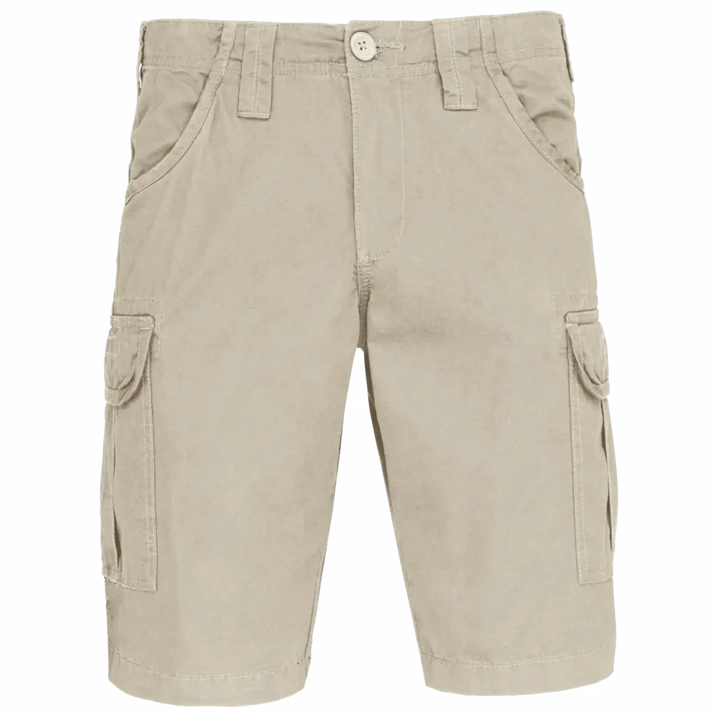 Heren bermuda met meerdere zakken, beige — productfoto 6