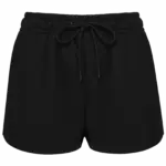 Ecologische damesshort van french terry, black — productfoto 6