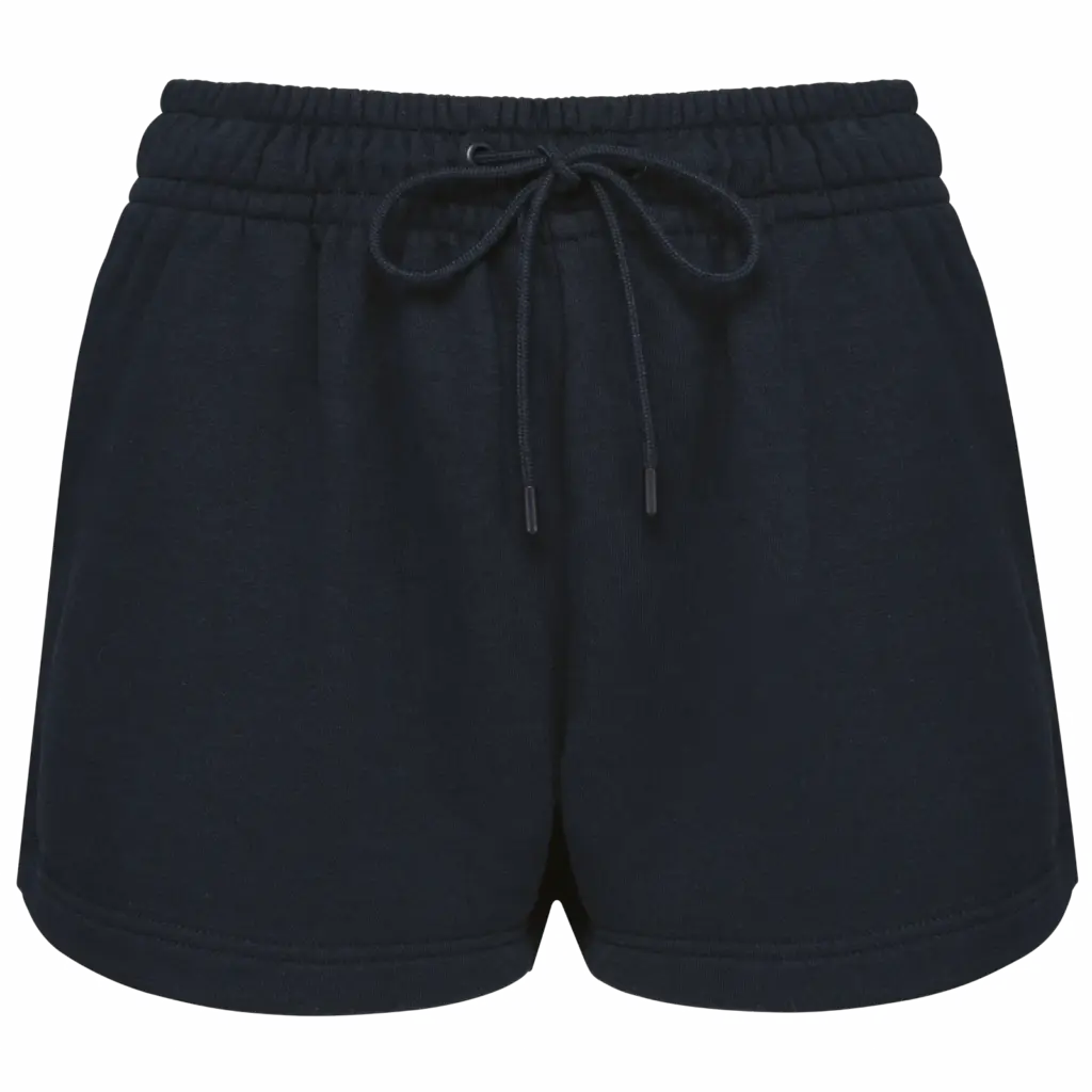 Ecologische damesshort van french terry, navy — productfoto 7