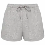 Ecologische damesshort van french terry, oxford grey — productfoto 8
