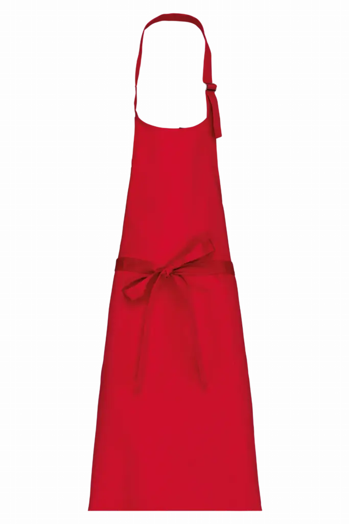 Schort van polykatoen zonder zak, red — productfoto 30