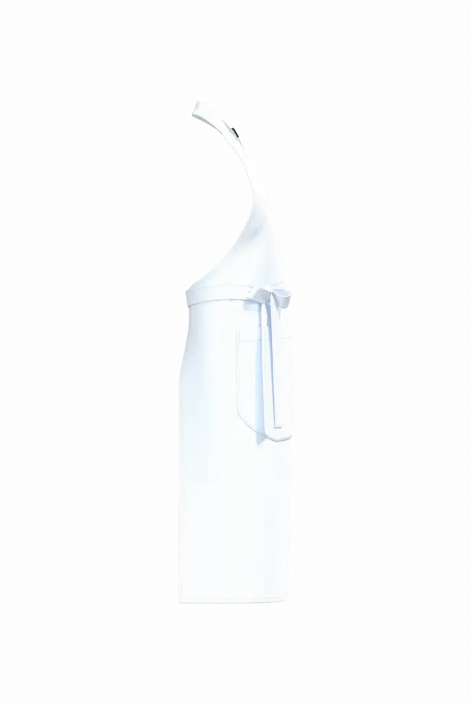 PS_K8007-S_WHITE - Hidalgo-werbeartikel Schort met zak van biologisch katoen, white — productfoto 30