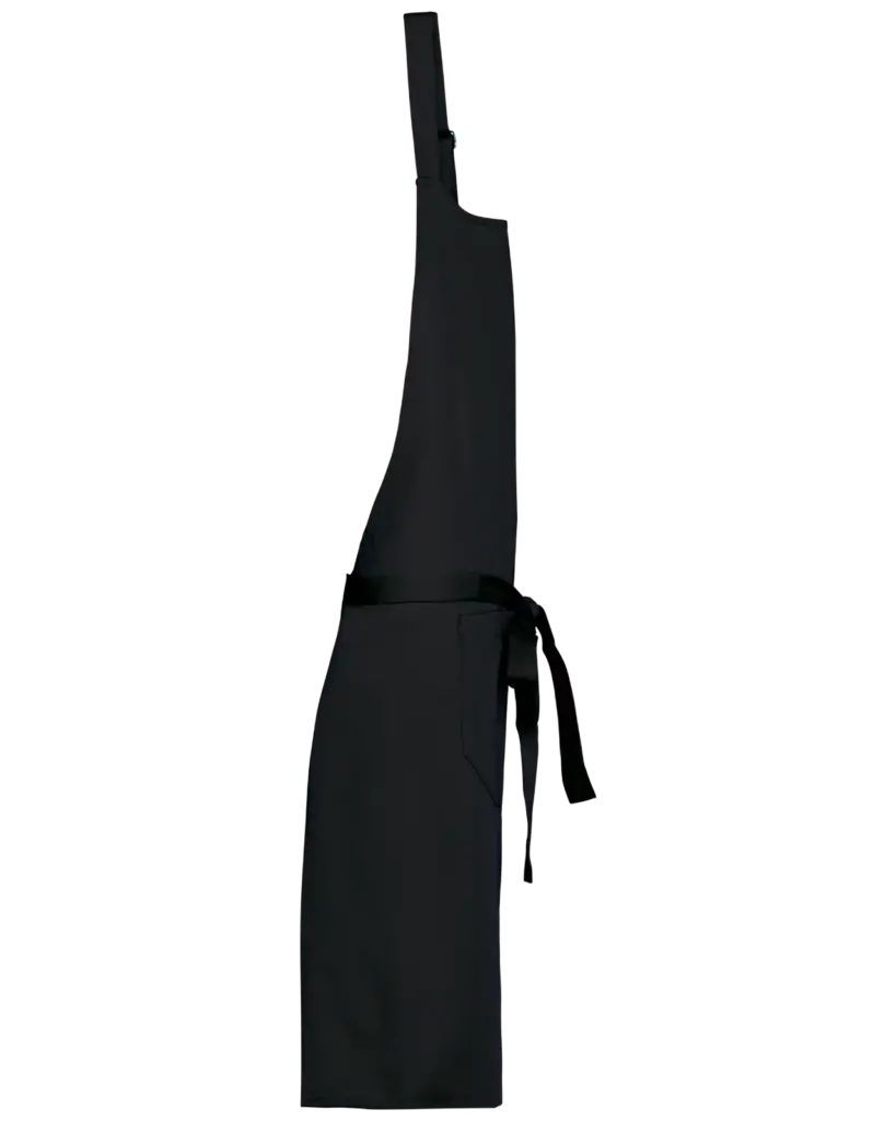 Schort van polykatoen wasbaar op hoge temperatuur, black — productfoto 5