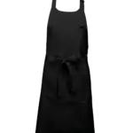 Schort van polykatoen wasbaar op hoge temperatuur, black — productfoto 6