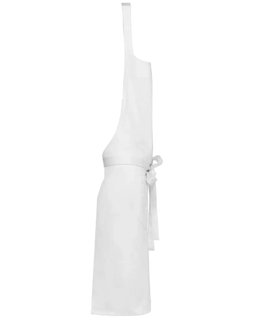 Schort van polykatoen wasbaar op hoge temperatuur, white — productfoto 6