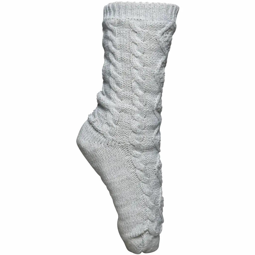 PS_K815_SNOWGREYMELANGE - Hidalgo Huissokken met sherpavoering, snow grey melange — productfoto 7