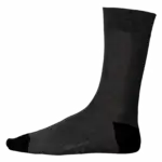 Halflange, geklede sokken van gemerceriseerd katoen - 'Origine France Garantie', dark grey heather / black — productfoto 4