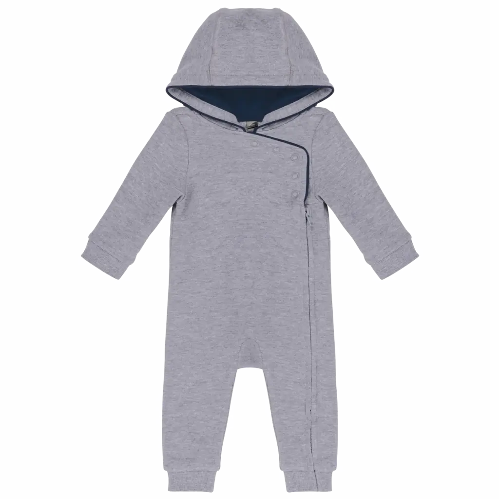Babypakje met capuchon, oxford grey / navy — productfoto 3