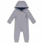 Babypakje met capuchon, oxford grey / navy — productfoto 3