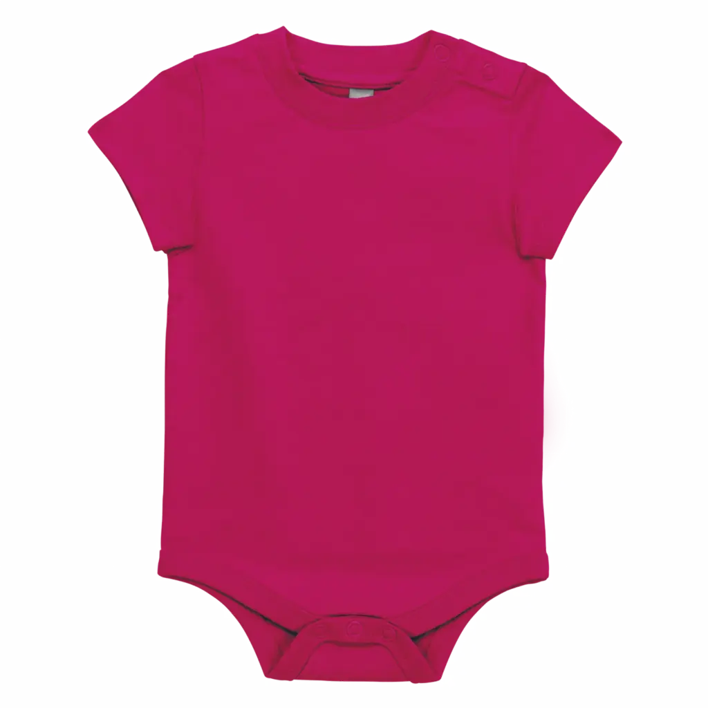 Babyromper korte mouwen, fuchsia — productfoto 3