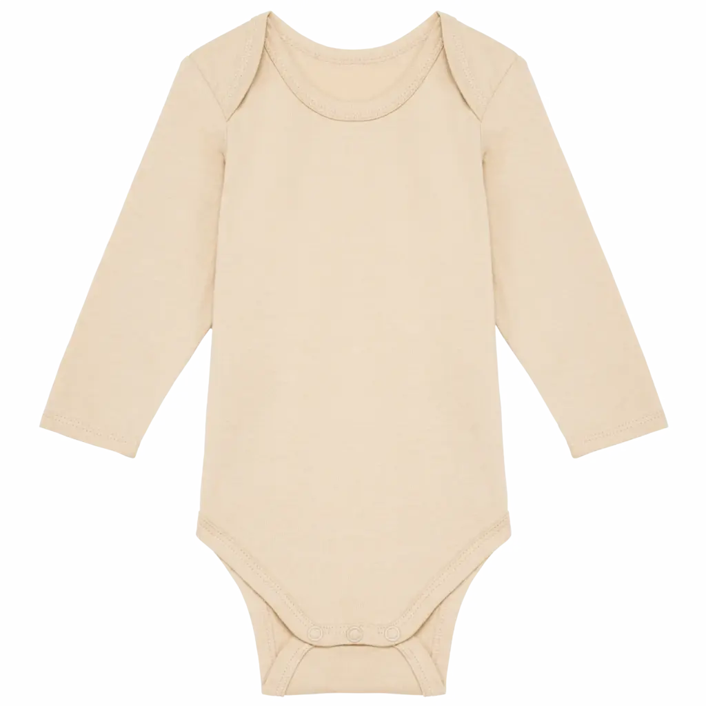 PS_K837_LIGHTSAND - Hidalgo-werbeartikel Baby body van biologisch katoen, light sand — productfoto 6