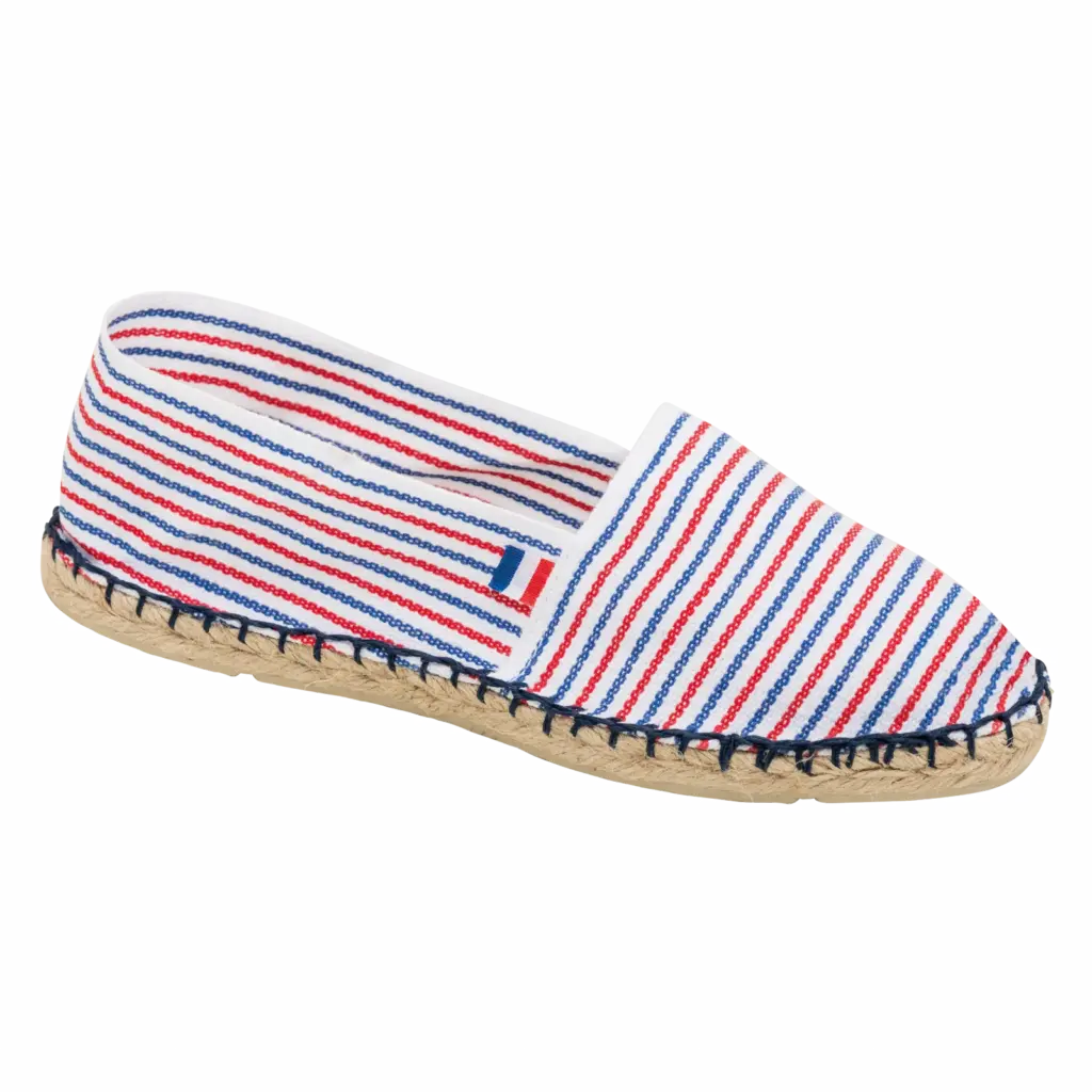 Unisex espadrille, striped blue / white / red — productfoto 15