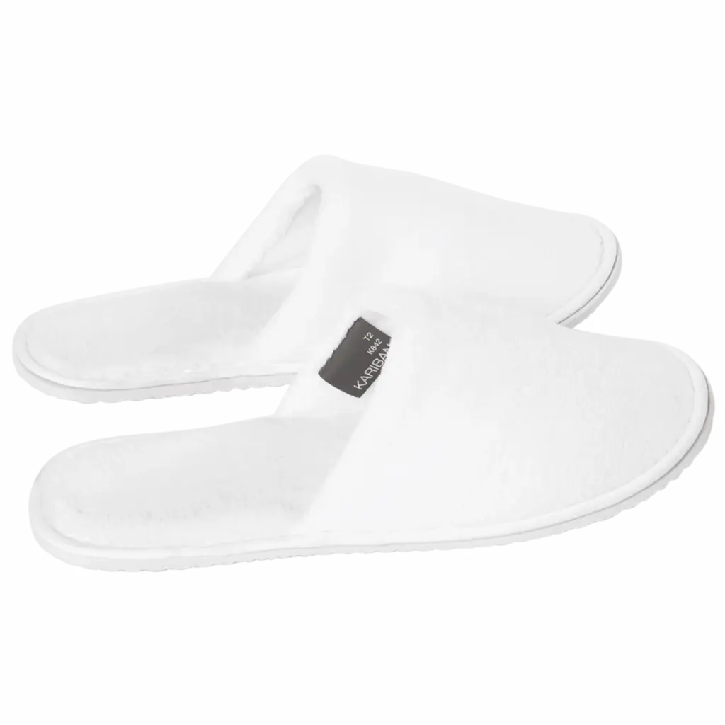 Uniseks badstofslippers, white — productfoto 5