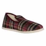 Uniseks pantoffels Made in France, bordeaux checked — productfoto 5