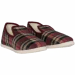 Uniseks pantoffels Made in France, bordeaux checked — productfoto 6
