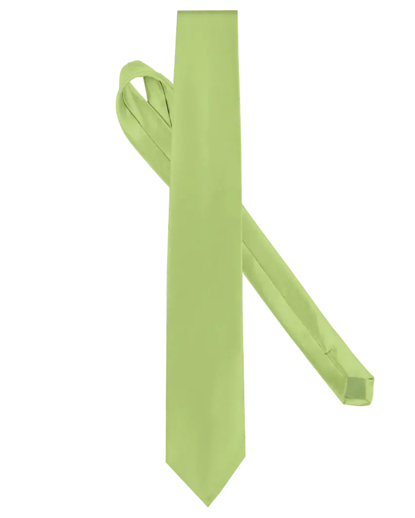Satijnen stropdas, lime — productfoto 7