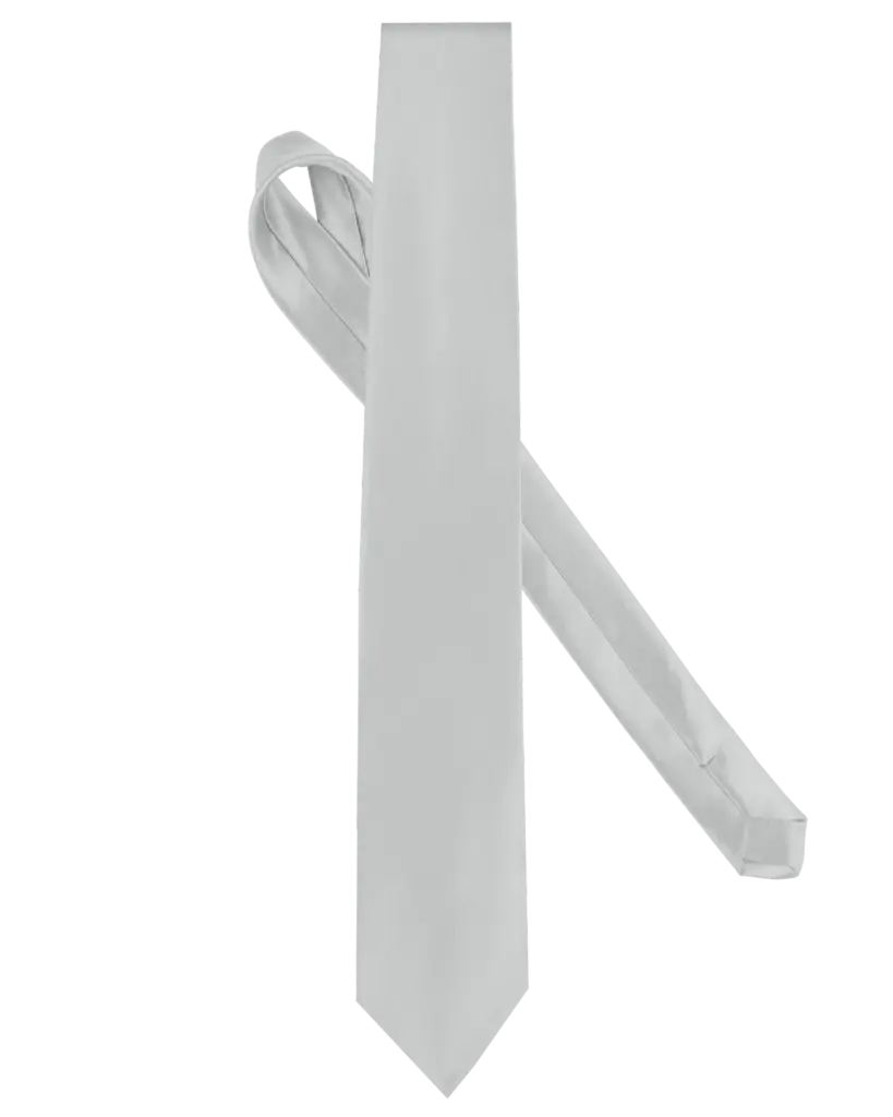 Satijnen stropdas, silver — productfoto 11