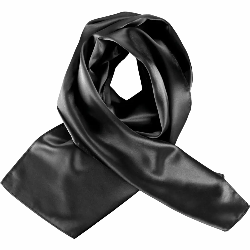 Satijnen sjaal, black — productfoto 4