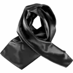 Satijnen sjaal, black — productfoto 4