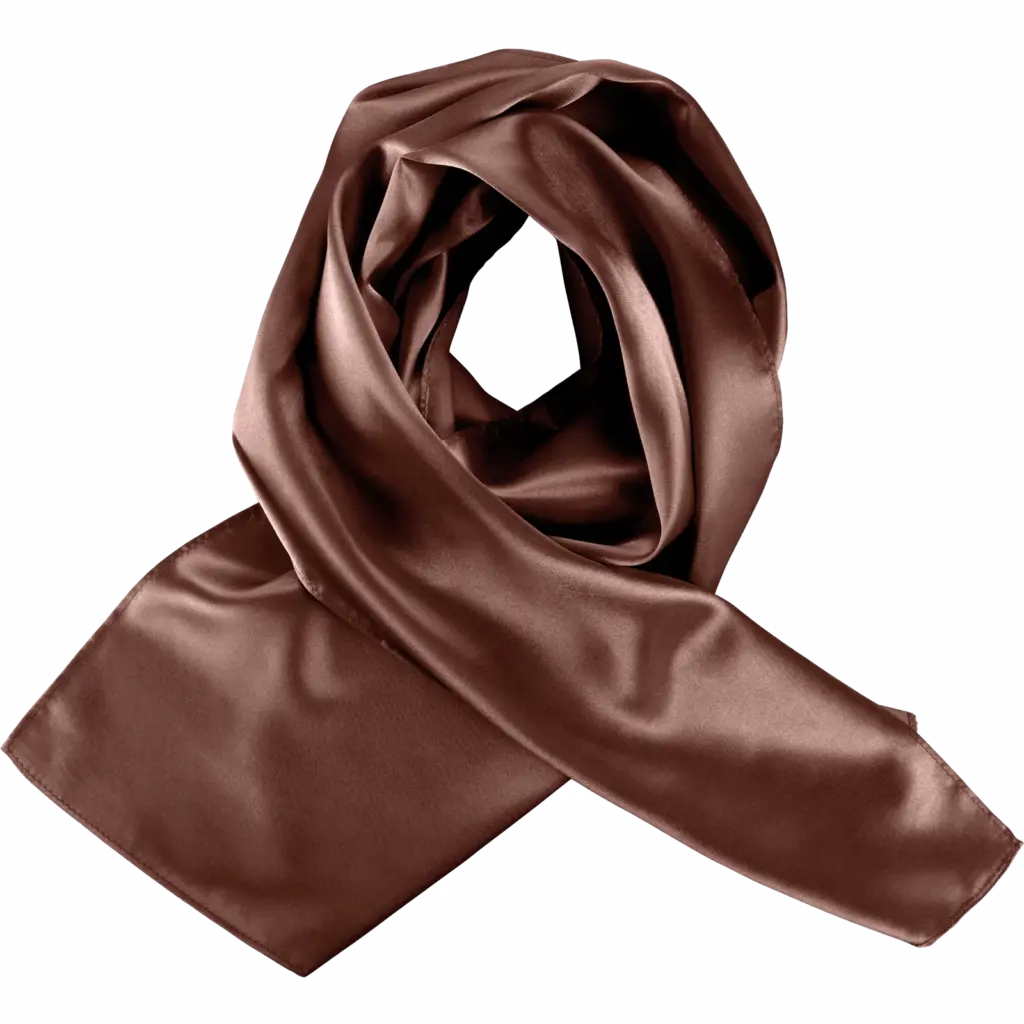 Satijnen sjaal, chocolate — productfoto 5