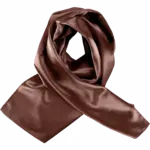 Satijnen sjaal, chocolate — productfoto 5