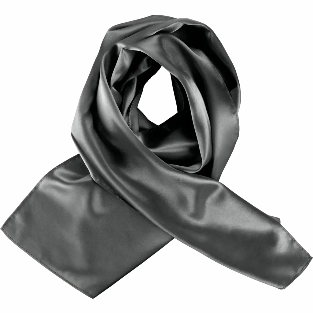 Satijnen sjaal, dark grey — productfoto 6