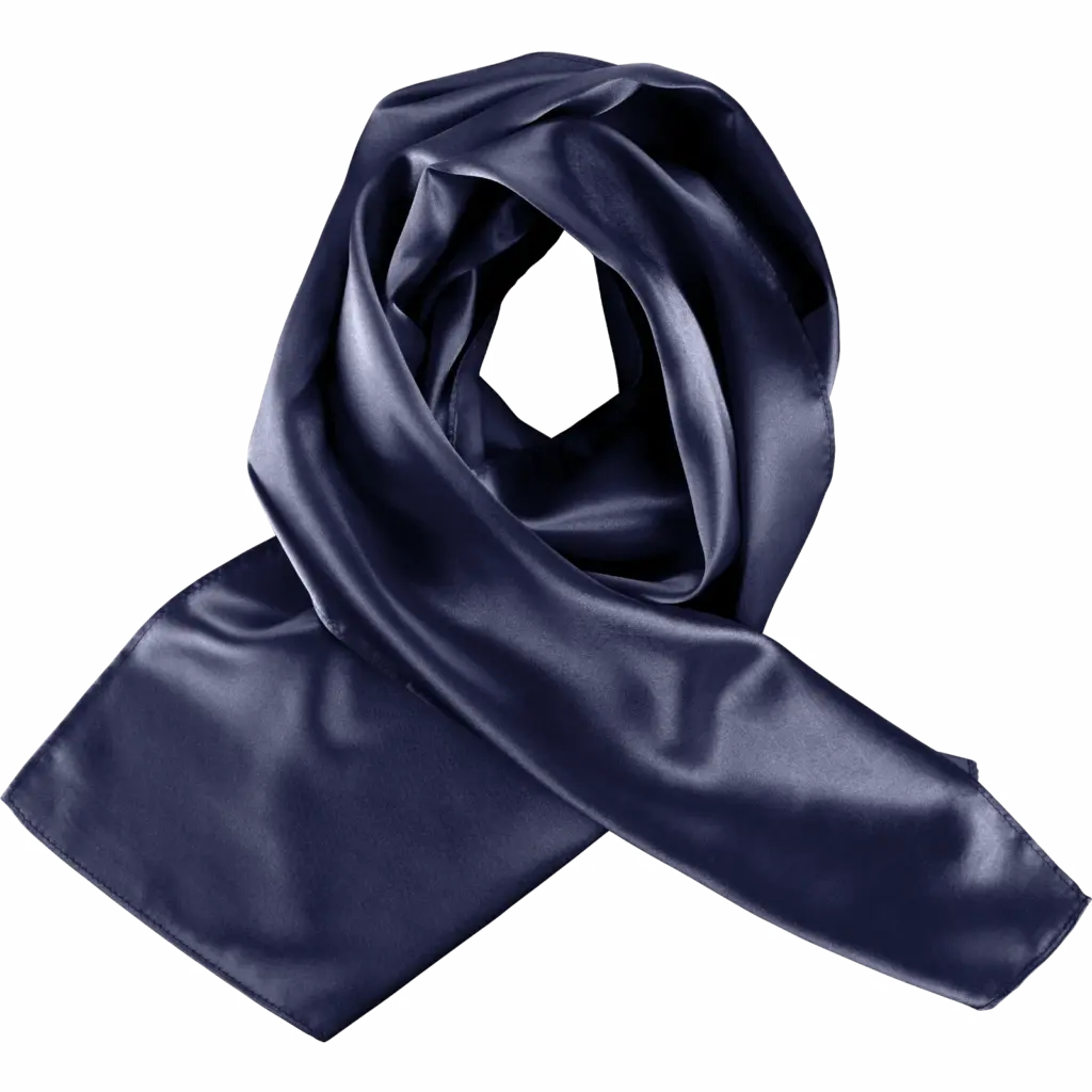 Satijnen sjaal, navy — productfoto 8