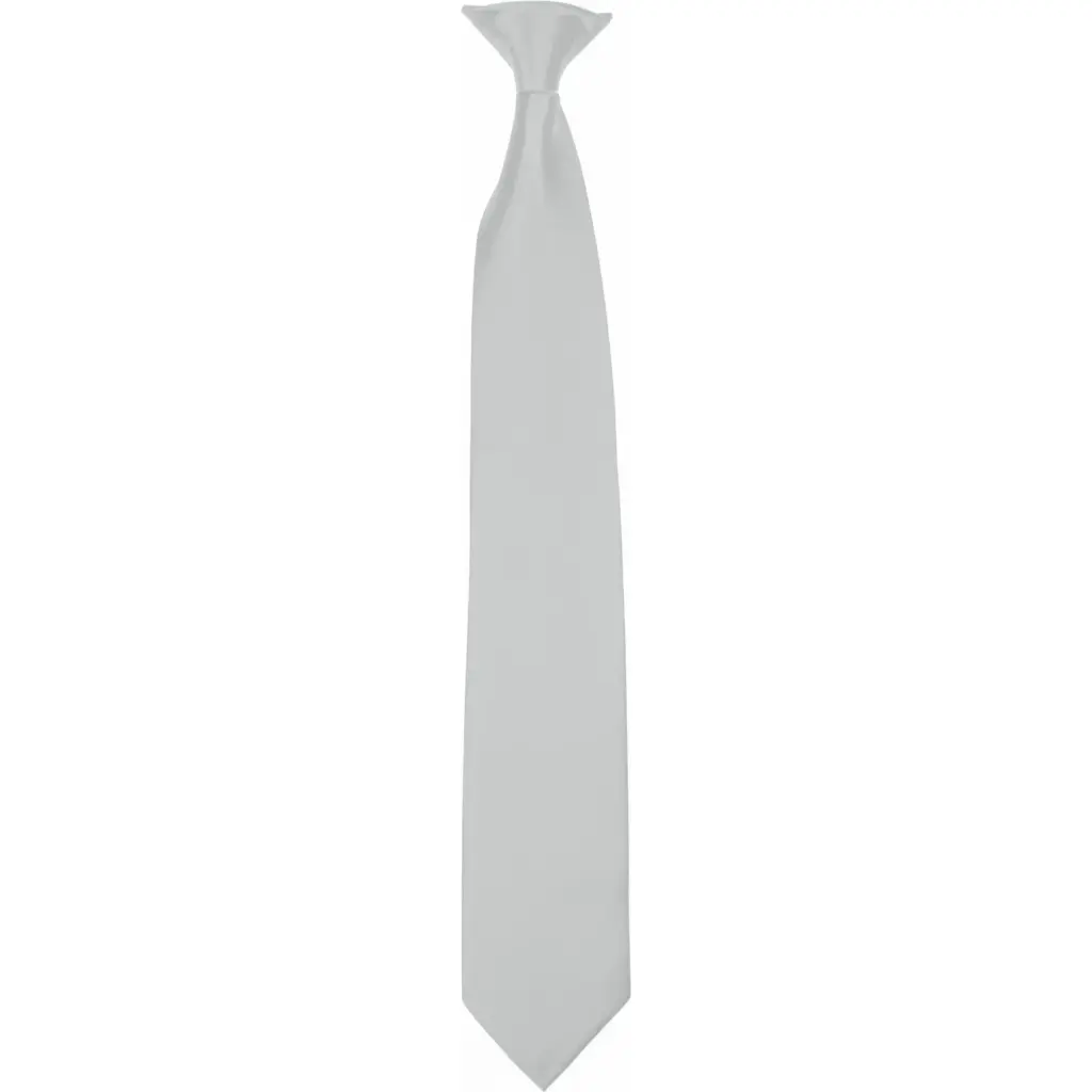 PS_K864_SILVER - Hidalgo-werbeartikel Stropdas met clip, silver — productfoto 4