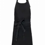 Katoenen schort met zak, black denim — productfoto 9
