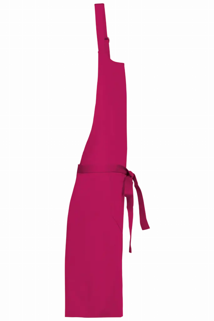 Katoenen schort met zak, fuchsia — productfoto 17
