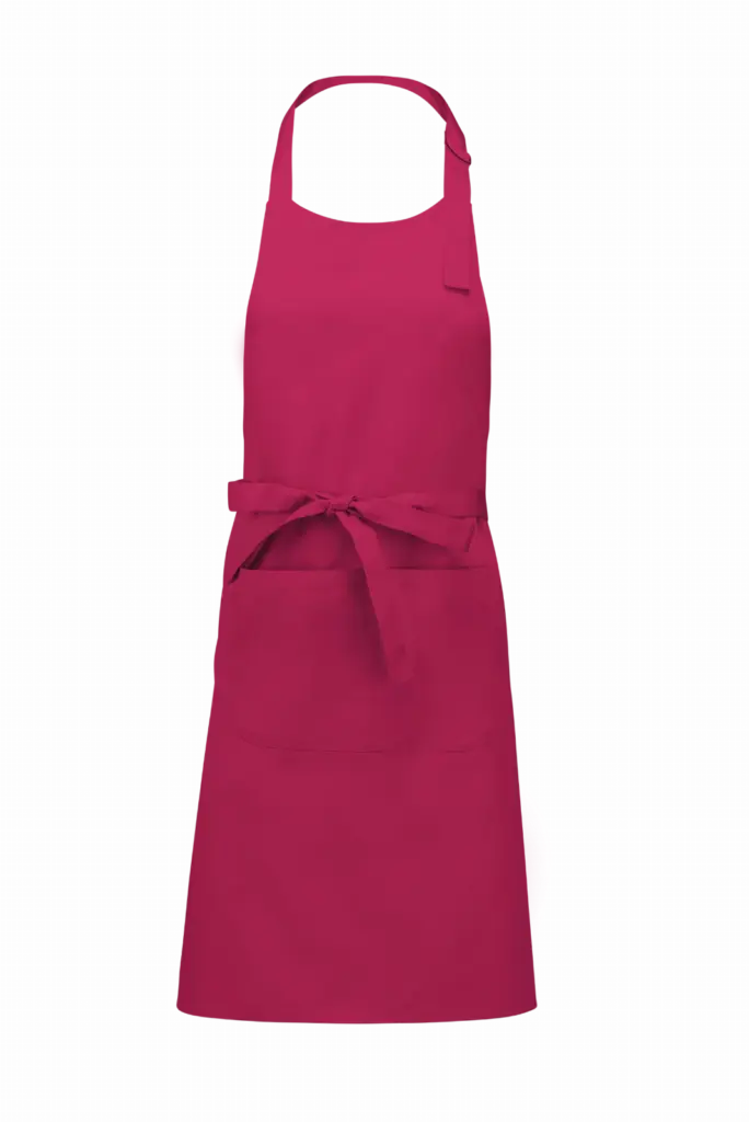 Katoenen schort met zak, fuchsia — productfoto 18